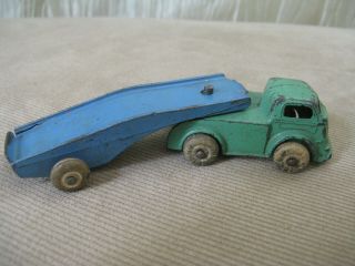 Two Vintage Barclay Toy Car Carrier Auto Transports w/ 3 cars 7