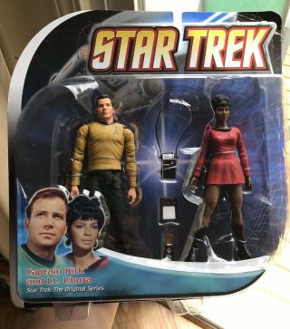 Diamond Select Toys Star Trek:tos Captain Kirk And Lt.  Uhura 2 Pack Figures 2009