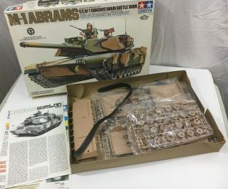 Tamiya MM - 224A US Main Battle Tank M - 1 Abrams 1/35 Scale Model Kit Complete 3