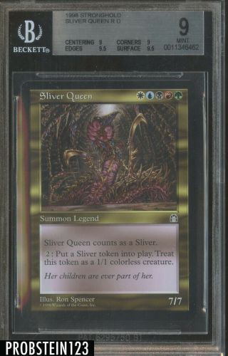 1998 Magic The Gathering Mtg Stronghold Silver Queen R D Bgs 9 W/ (2) 9.  5 