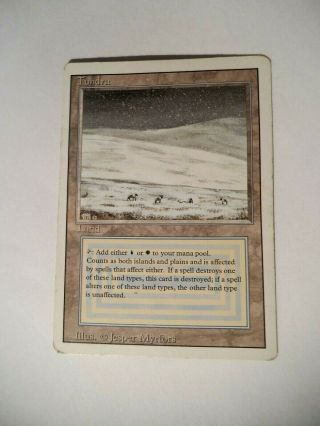 Mtg Magic The Gathering 3rd Edition Revised Tundra Duel Land Mp/hp
