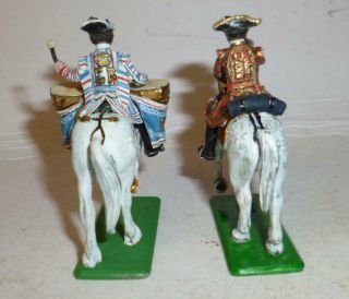 TWO PMD LTD WHITE METAL MOUNTED MILITARY BANDSMEN - 30mm - 1970 ' S? 4