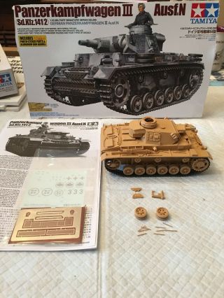 1/35 Panzer 3 N Built Ready Too Paint Only