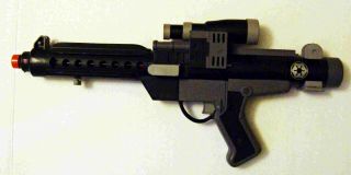 Rare 1996 Hasbro Star Wars Stormtrooper Electronic Black & Gray Blaster Gun Toy