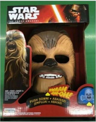 Star Wars The Force Awakens Hasbro Chewbacca Electronic Mask Voice A86r