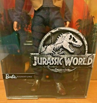 JURASSIC WORLD Owen Barbie,  Doll stand and Certificate of authenticity 3