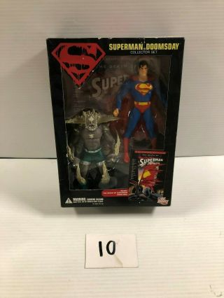 Dc Direct Death Of Superman Vs Doomsday Figure Collector Set,  Comic
