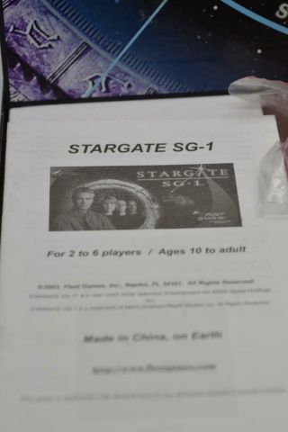 STARGATE SG - 1 A Strategy Board Game By Fleet Games Inc {63345B12} 8