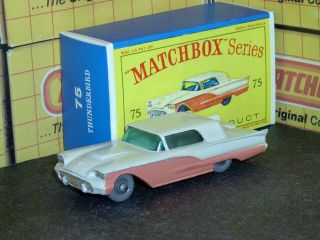 Matchbox Moko Lesney Ford Thunderbird 75 A1 Black Base 24gpw Sc10 Nm Crafted Box