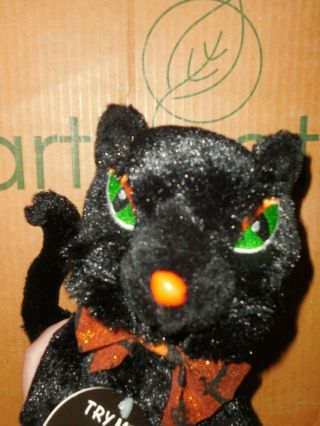 Dan Dee Halloween Plush Scary Black Cat Animated Screams Jumps Collect