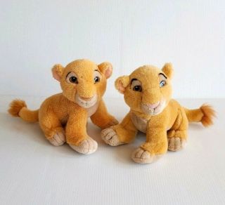 Walt Disney World Parks Lion King Cubs Baby Simba Nala Plush Stuffed Animal Set
