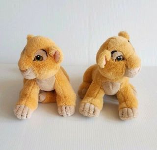 Walt Disney World Parks Lion King Cubs Baby Simba Nala Plush Stuffed Animal Set 4