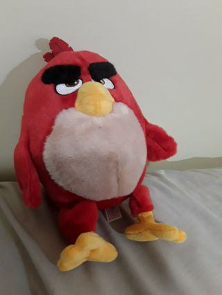 Angry Birds Movie Red Talking Bird 11 " Rovio Plush Stuffed Animal Toy Euc