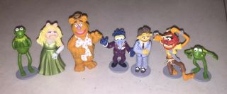 Disney Store - Muppets Most Wanted - Kermit/animal/fozzie - 7 Piece Pvc Figures