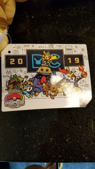 2019 Washington DC Pokemon World Championships Pikachu,  Eevee,  Piplup Plushe. 6