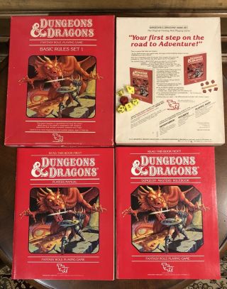 Dungeons & Dragons - Basic Rules Set 1 With Dice - Tsr Box Set - Mentzer