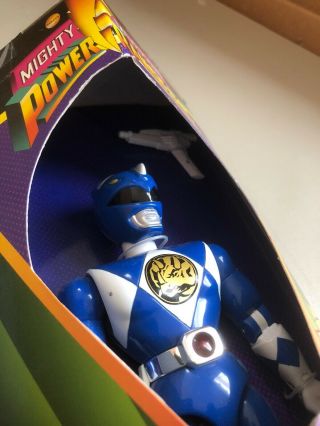 Mighty Morphin Power Rangers Blue Talking Ranger 8 Inch Factory 1995 7