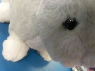 Kellytoy Grey Bunny Rabbit 7.  5 " Stuffed Animal Plush Silver Sparkle Eyes Easter