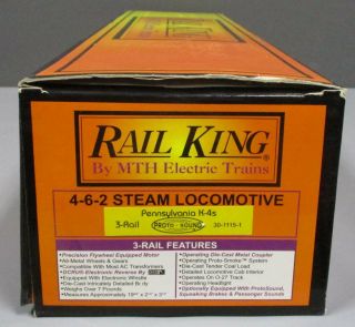 MTH 30 - 1115 - 1 Pennsylvania 4 - 6 - 2 K4 Steam Loco w/PS1 EX/Box 8