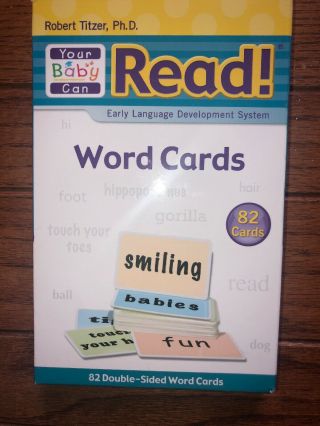 Your Baby Can Read Word Cards 82 Cards Double Sided Robert Titzer,  Ph.  D.