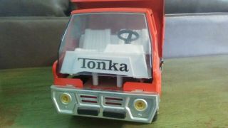 Vintage 1970 Tonka Toys Orange Gas Turbine Hydraulic Dump Truck 2585 8
