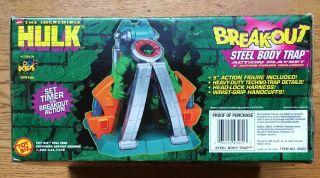 The Incredible Hulk Breakout Steel Body Trap Action Playset 1997 Toy Biz 5