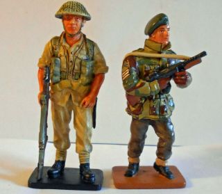 Del Prado Men At War 2 X Toy Soldiers Ww2 British Army And Marine Commandos