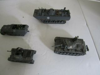 1/72 Scale Ww2 German Pz 1 Pak 47mm,  Pz Iii,  Sdkfz 251,  Tracked Amphibian.  Built