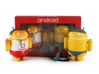 Android Mini Collectible 2015 Limited Ed.  - Lifeguard & Shark Diver By A.  Bell