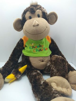 Plush Monkey Stuffed Animal With Banana 26 - Inches Cheeky Charlie Aurora Soft