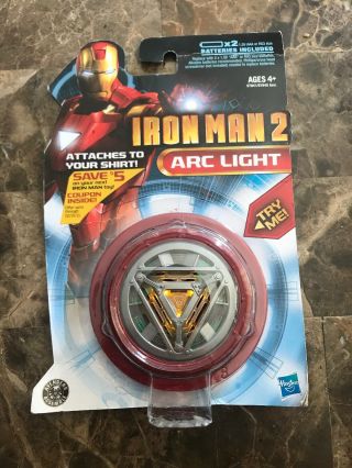 Marvel Iron Man 2 Arc Light Hasbro Attaches To Shirt Chest Avengers Toy 2010