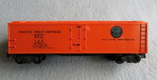 American Flyer/ Gilbert Ho,  Tru Model,  Uncatalogued All Orange 123 Pfe Reefer.