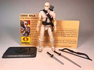 Gi Joe 25th 2007 Cobra Ninja Storm Shadow V21 Complete With Filecard
