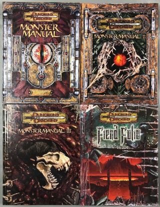 Dungeons & Dragons 3.  5 Edition Monster Manuals 1,  2,  3 And Fiend Folio