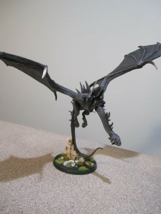 Games Workshop Lotr,  Ring Wraith On Fell Beast,  Metal And Plastic,  Painted