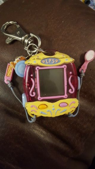 2005 Hasbro Lps Littlest Pet Shop Handheld Digital Pet Dog Key Chain Game