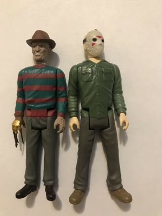 Funko Reaction Freddy Krueger & Jason Voorhees Horror Action Figures 3.  75 "