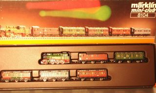 Marklin Z: 8104 Kpev Trainset With Steamloco And 5 Passenger Cars