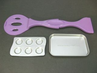 Easy Bake Oven Accessories Purple Spatula With 2 Trays