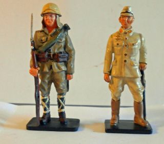 Del Prado Men At War 2 X Toy Soldiers Ww2 Japanese Officers Army & Air Force