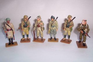 6 X Del Prado Die Cast Metal Soldiers Figures Military Italy India Jordan