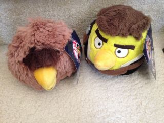 Star Wars Angry Birds Plush 5 Inch Han Solo & Chewbacca No Sound