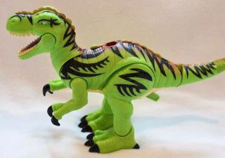 2004 Mattel Imaginext Roaring Dinosaur Razor Green T - Rex With Sound