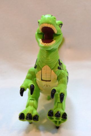 2004 Mattel Imaginext ROARING Dinosaur Razor Green T - Rex with Sound 2