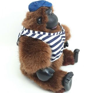 Macarena Gorilla Ape plush soft toy doll Singing sings Blue hat 3