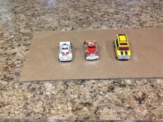 Vintage Tyco Slot Cars 1977 By Ideal One Van And Two Semi Trucks