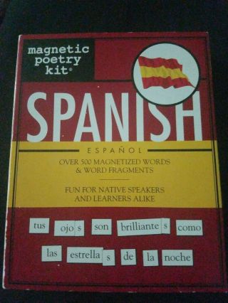 Magnetic Poetry - Spanish Kit - Magnetic Spanish Words For Refrigerator Or Locker