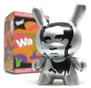 Kidrobot Andy Warhol Dunny Series 2 - Silver Elvis 1/48 Chase 3 " Vinyl Figure