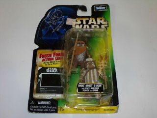 1997 Star Wars Power Of The Force Ewoks Wicket And Logray Autographed Warwick