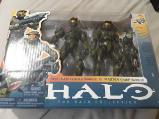 HALO 3 RED TEAM LEADER AND MASTER CHIEF HALO SPARTAN 2 PACK RED TEAM LEADER BOX 4